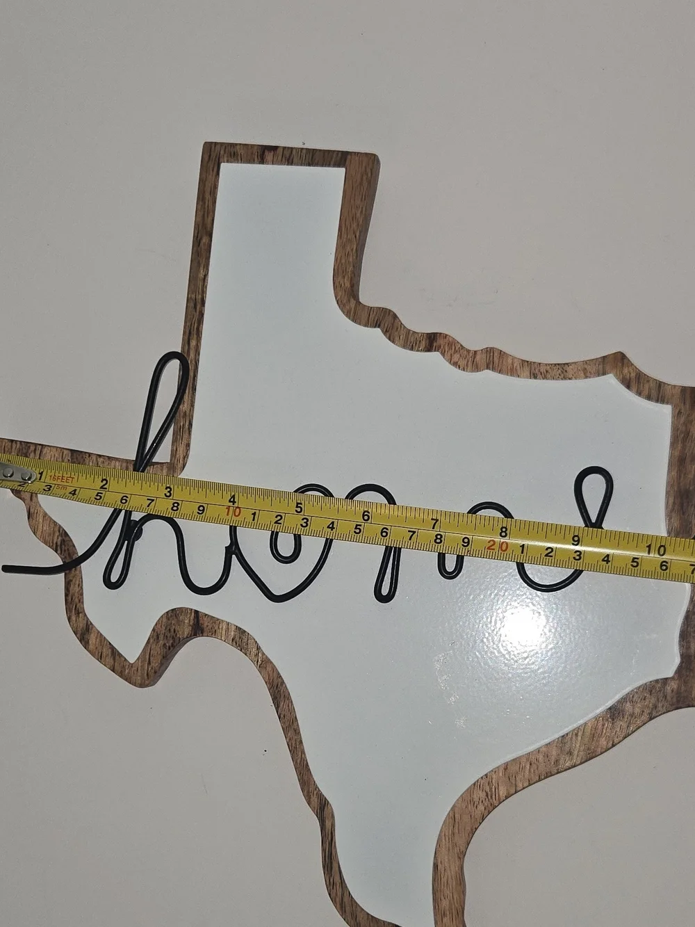 White and Wood Texas 'home' Wall Decor